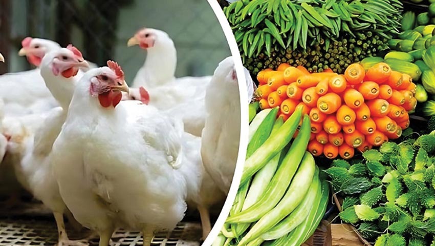 Chicken prices rise, vegetable market remains stable