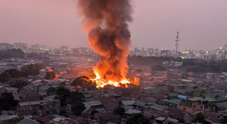 Fire breaks out in the capital’s Korail slum