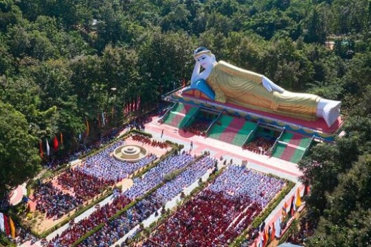 126 feet reclining Buddha statue unveiled in Rangamati