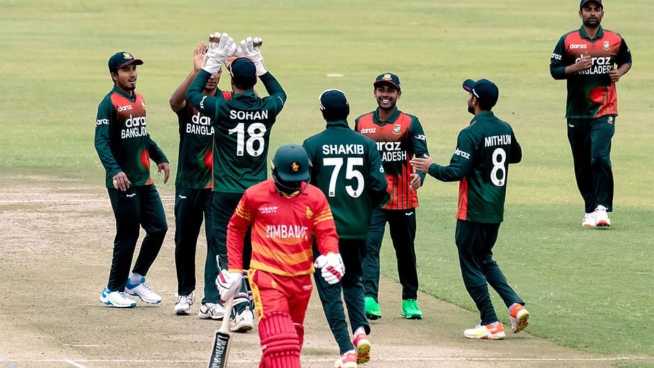 Shakib fifer, Liton century lead Bangladesh to big win over Zimbabwe