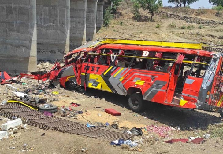 India bus crash kills 22, injures dozens after the driver reportedly falls asleep at the wheel