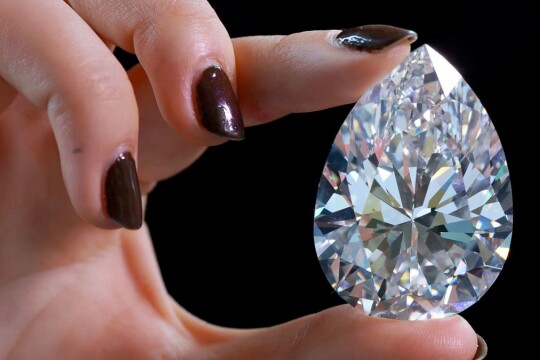 The largest white diamond ever auctioned, sold for $21.9mn