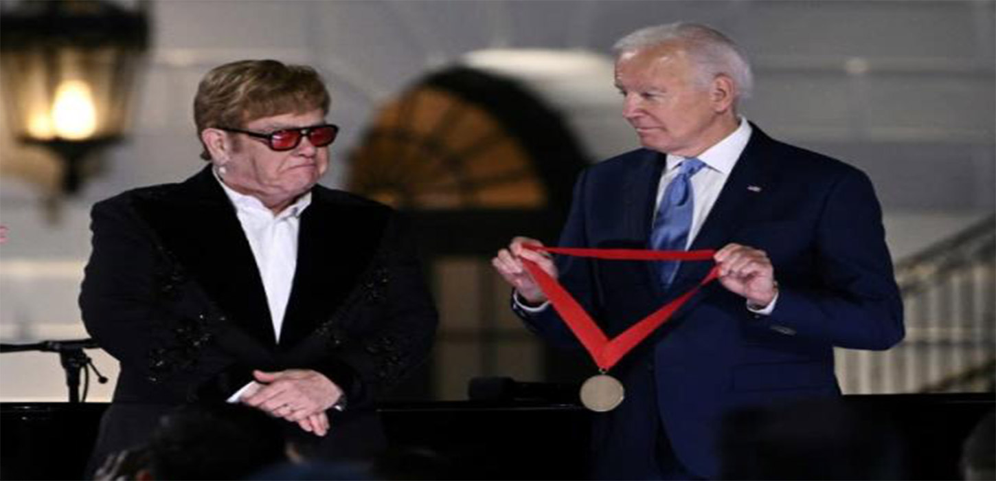 Elton John, performs at the White House