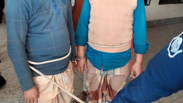 With rope around waist, Feni journo produced in court