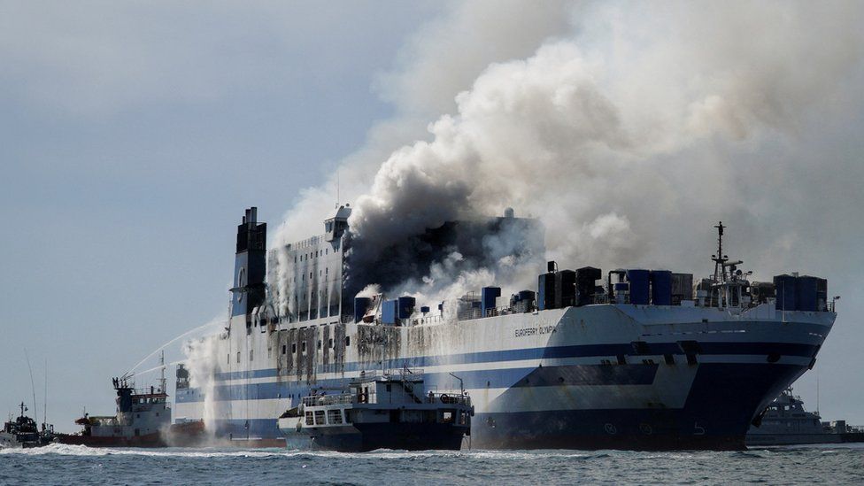 Eleven missing following Greece ferry fire, hundreds rescued