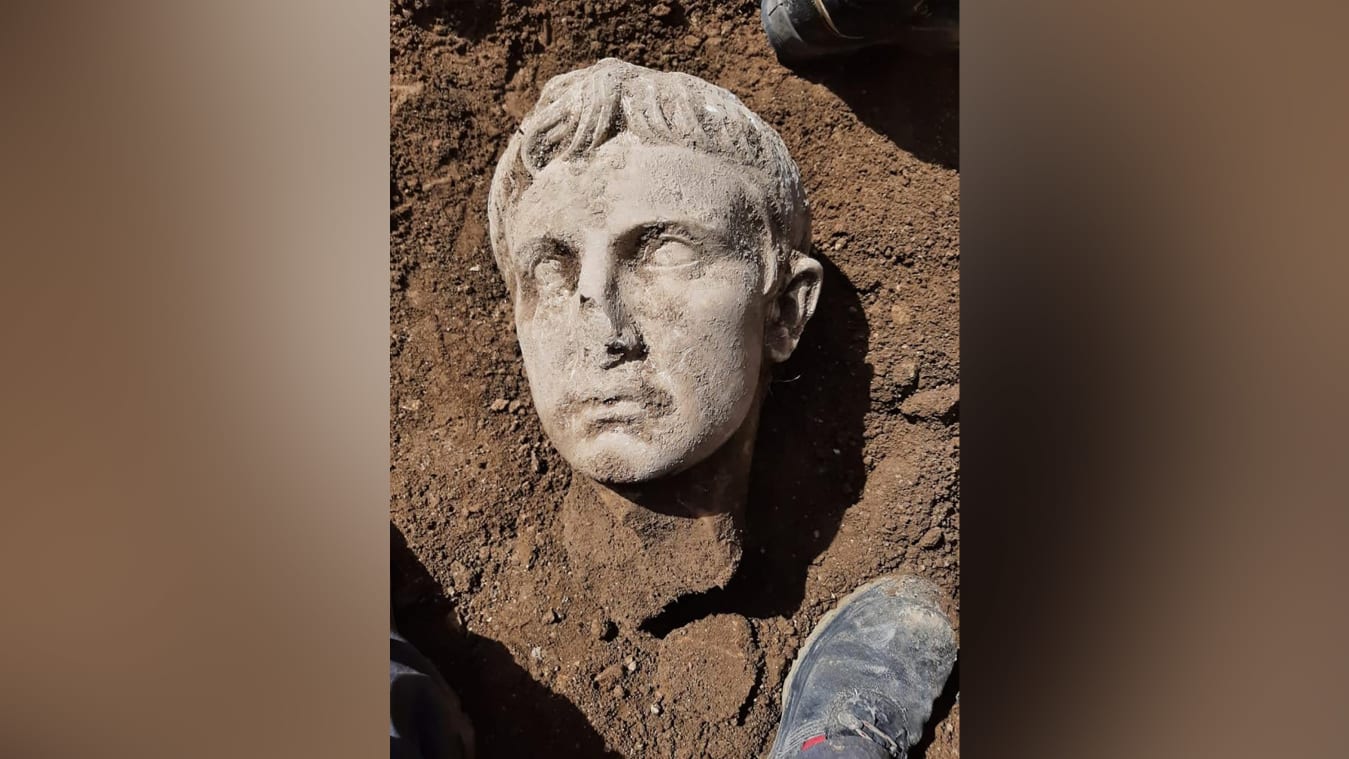 2,000-year-old marble head of Rome's first emperor discovered