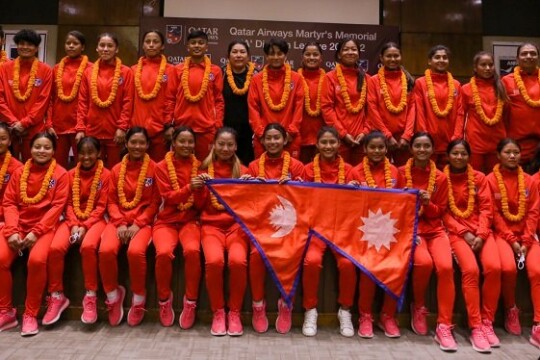 Nepal U-19 women's football team now in city