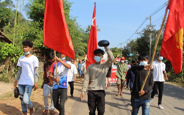 Five killed in Myanmar as troops open fire on protesters