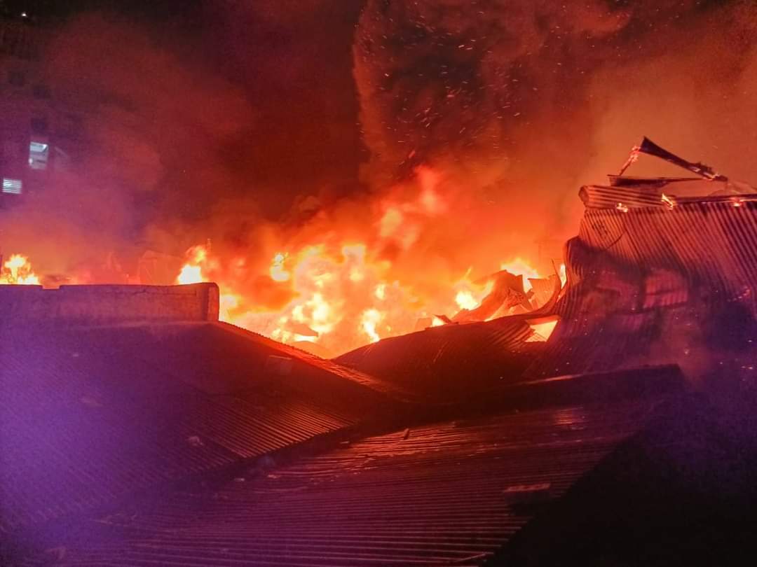 14 firefighting units working to douse fire as it guts warehouse in Nawabpur
