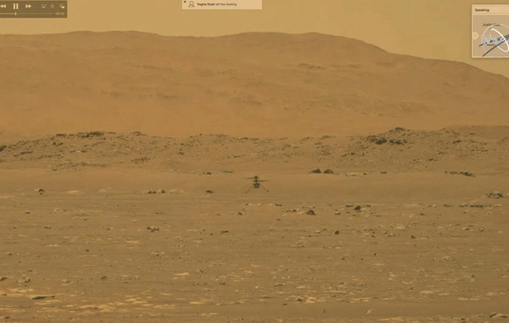 NASA's Ingenuity helicopter successfully flew on Mars