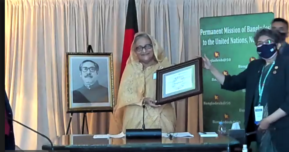 PM Hasina conferred with SDG Progress Award