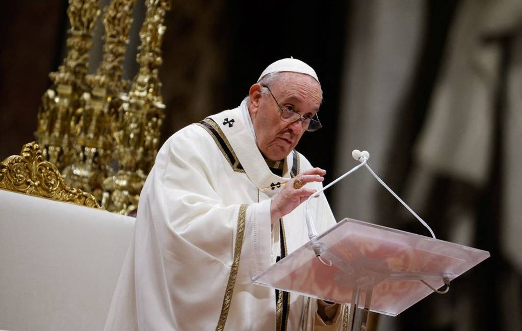 Look beyond the lights and remember the poor, pope says on Christmas eve