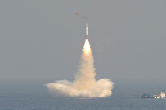 India successfully test-fires submarine ballistic missile in Bay