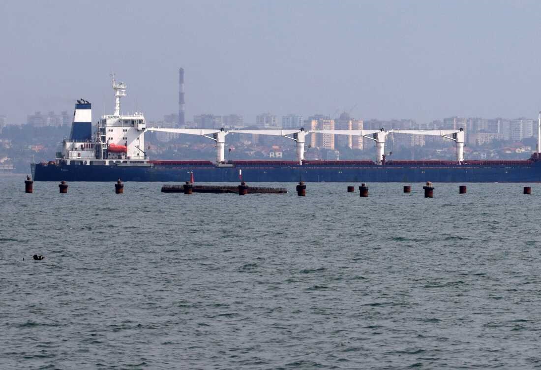 Bad weather in Black Sea slows 1st Ukrainian grain shipment