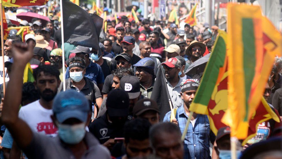 Lankan president flees as protesters storm his residence