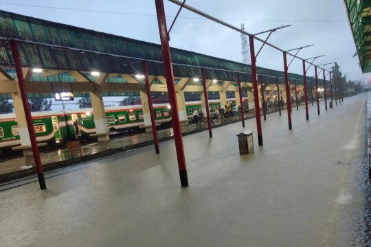 Sylhet rail link restored after flood water recedes