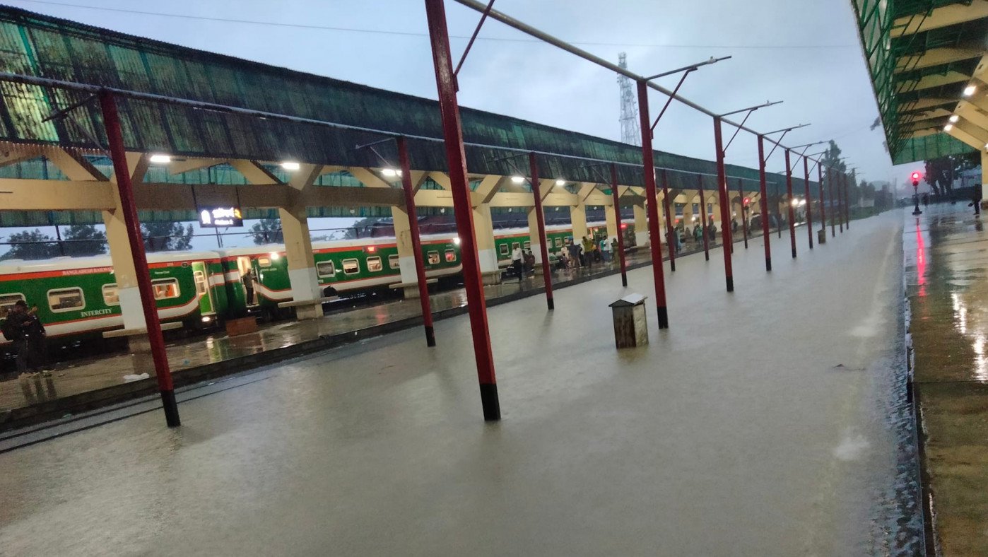 Sylhet rail link restored after flood water recedes